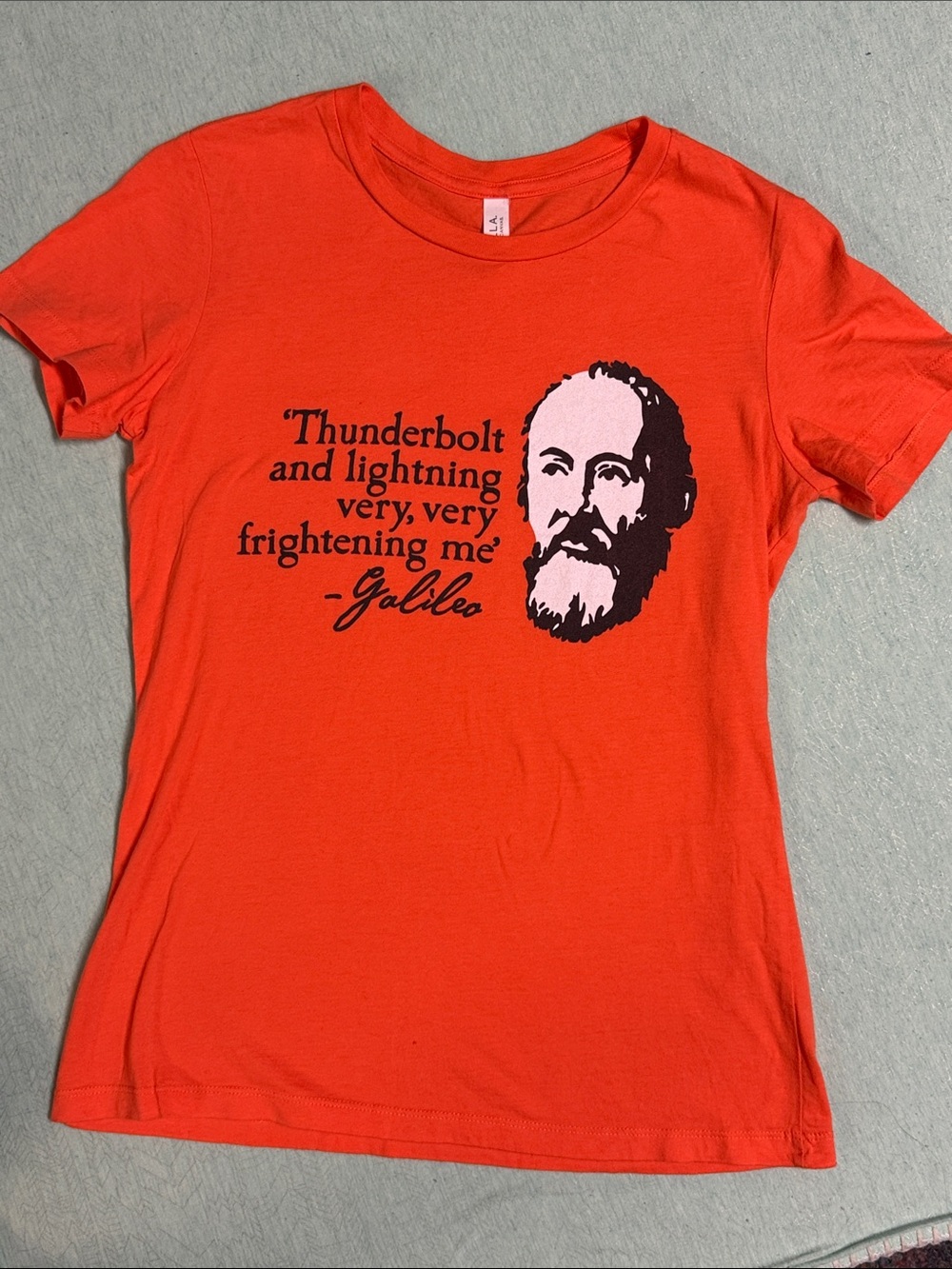 Galileo Bohemian Rhapsody Orange Bella slim-cut tee t-shirt size L